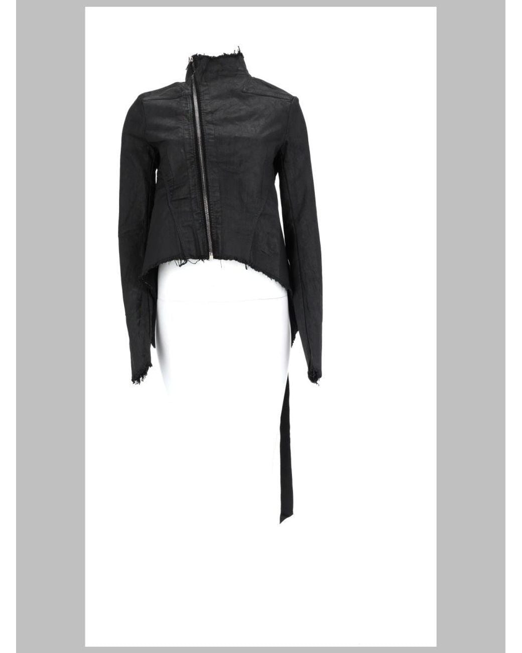 Rick Owens Black Jacket Naska Gary Cotton