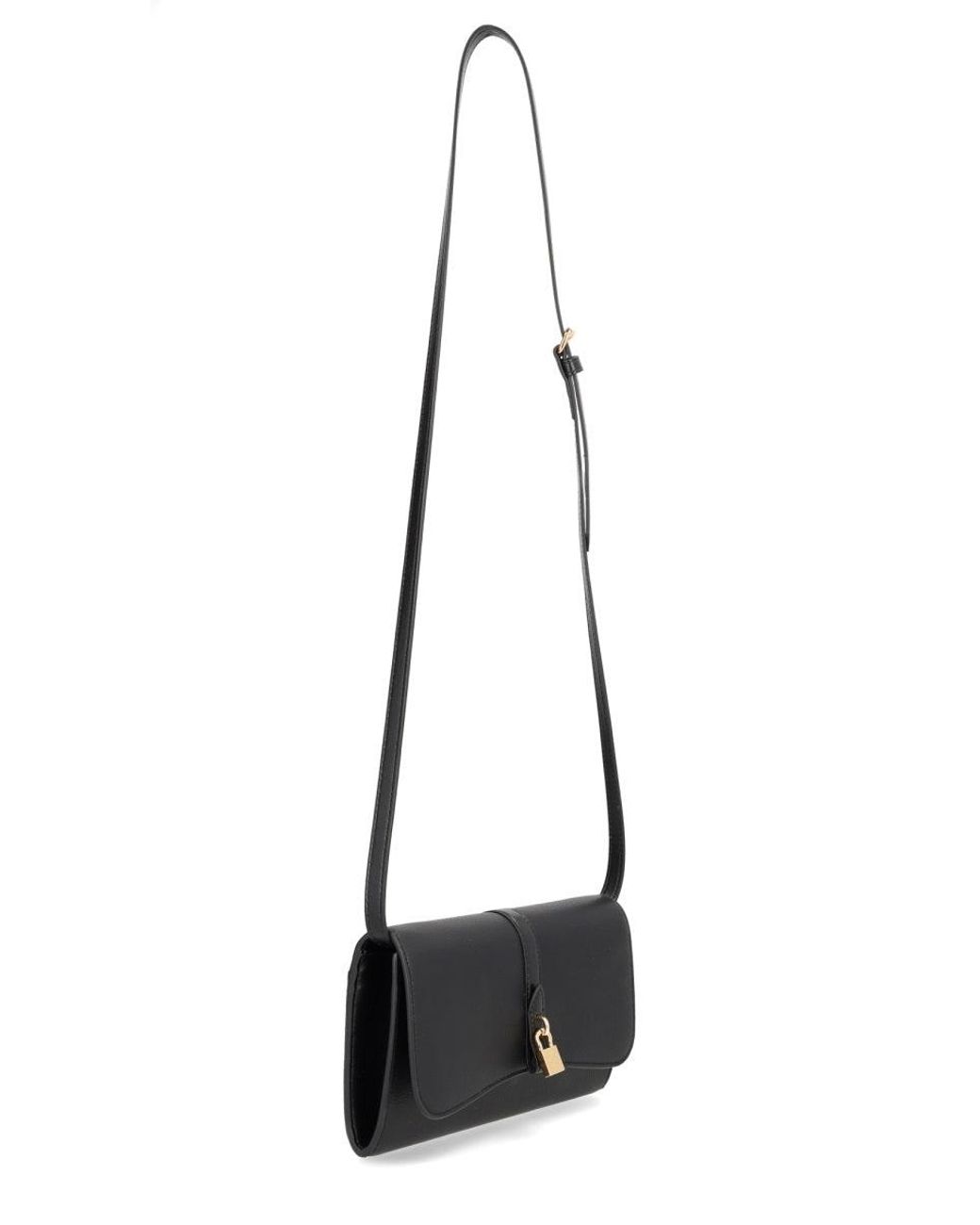 Stella McCartney Gray Padlock Envelope Clutch Bag