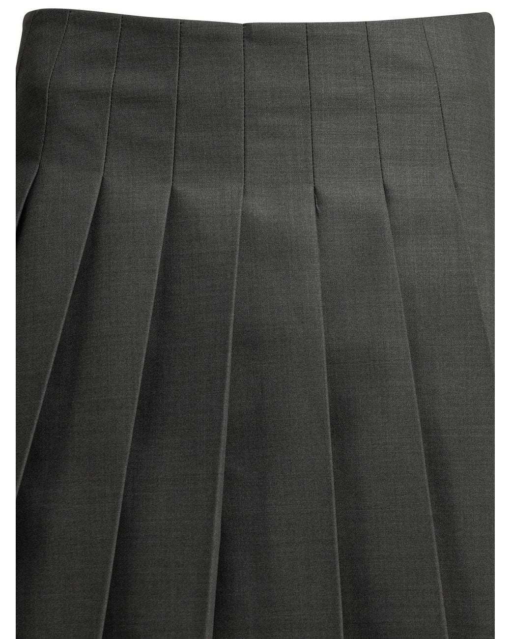 Self-Portrait Gray Pleated Miniskirt