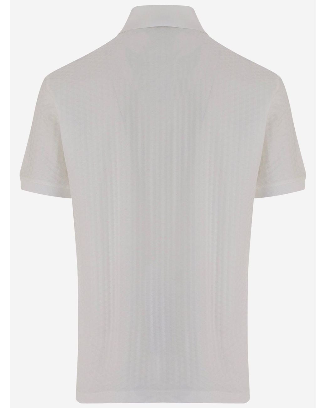 Emporio Armani White Cotton Polo Shirt