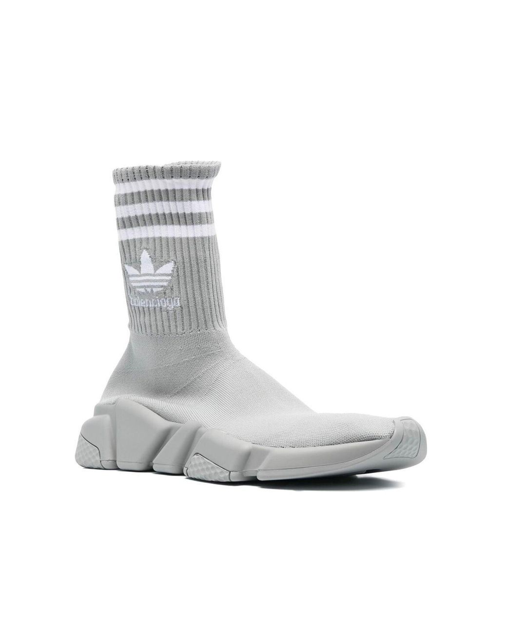 BALENCIAGA X ADIDAS Gray Speed 2.0 Lt Sock Sneakers