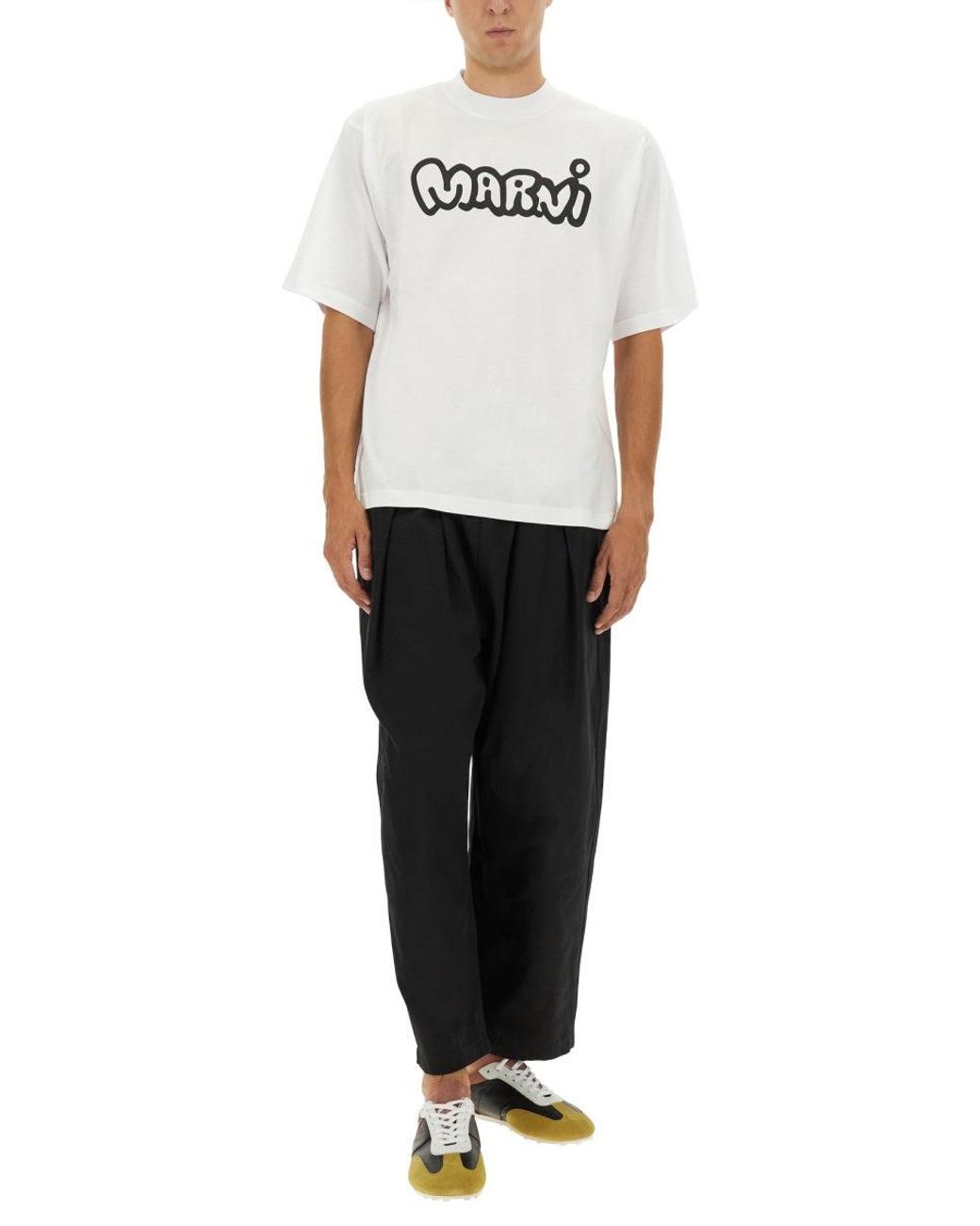Marni White T Shirt With Print