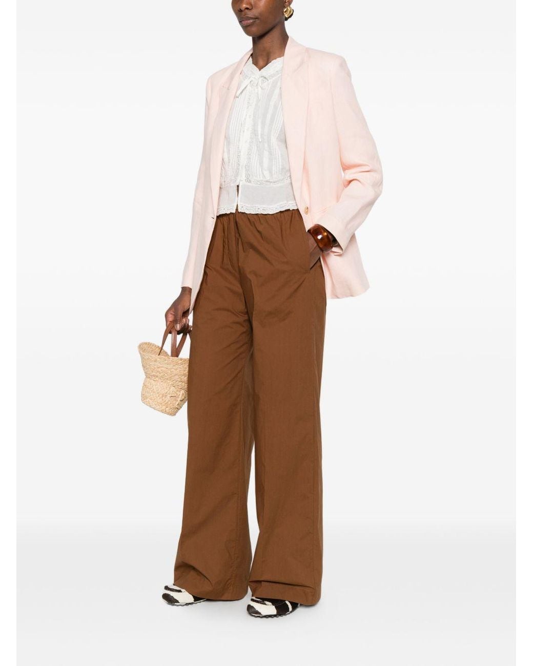Forte_forte Pink Linen Single-Breasted Jacket