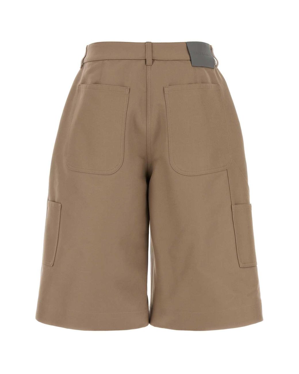 Balenciaga Natural Sand Cotton Bermuda Shorts