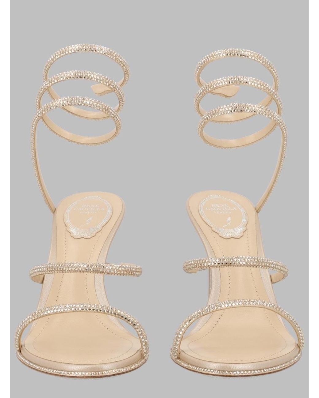Rene Caovilla Natural René Caovilla Cleo Heel Sandal