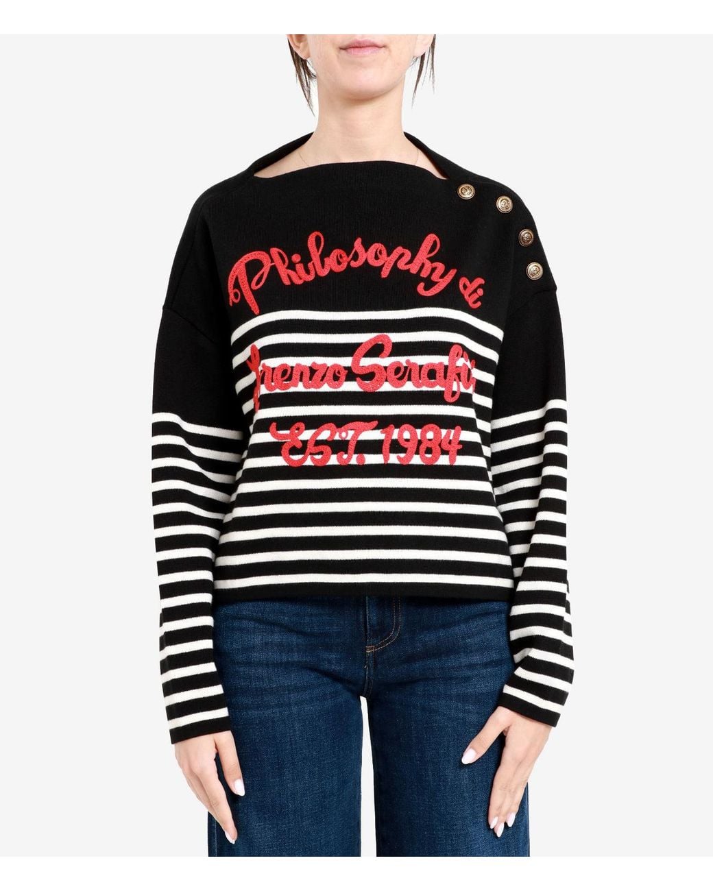 PHILOSOPHY BY LORENZO SERAFINI Black Sweaters