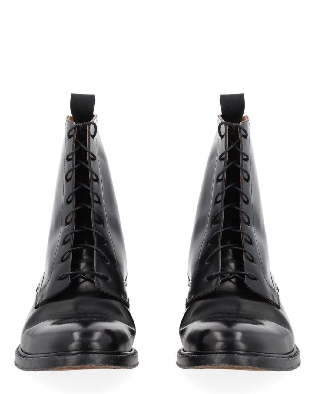 Maison Margiela Black Leather Boots for men