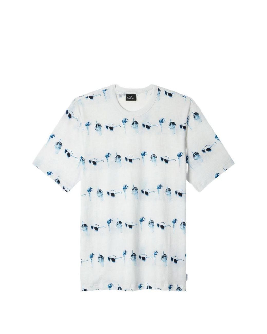 Camiseta de algodón estampada de Paul Smith de color White