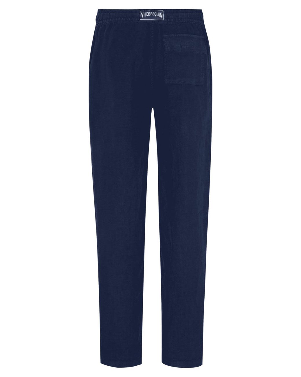 Vilebrequin Blue Linen Trousers With Drawstring for men