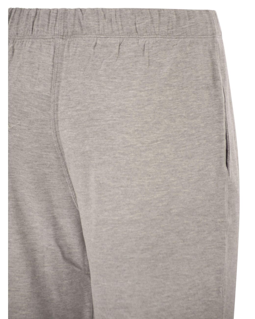 Majestic Gray Stretch Viscose Jogger Trousers With Drawstring Waist