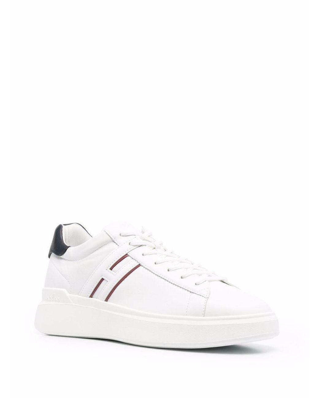 Hogan White H580 Leather Sneakers