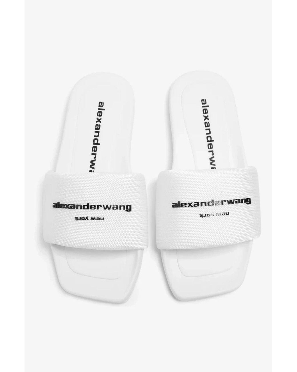 Alexander Wang White Leather Sandals