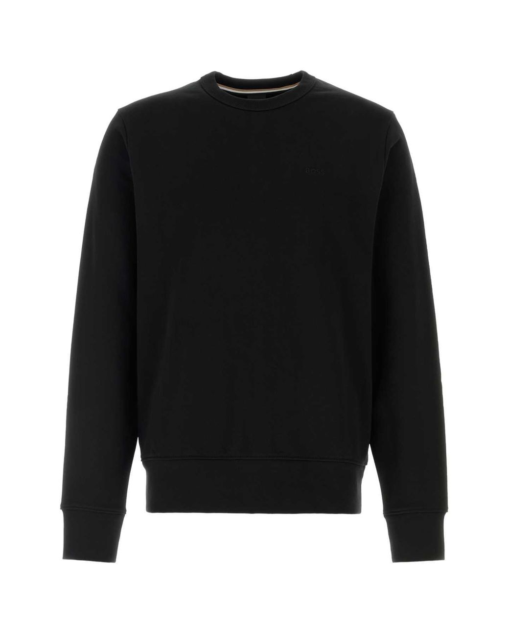 Boss Black Cotton Sweatshirt for men