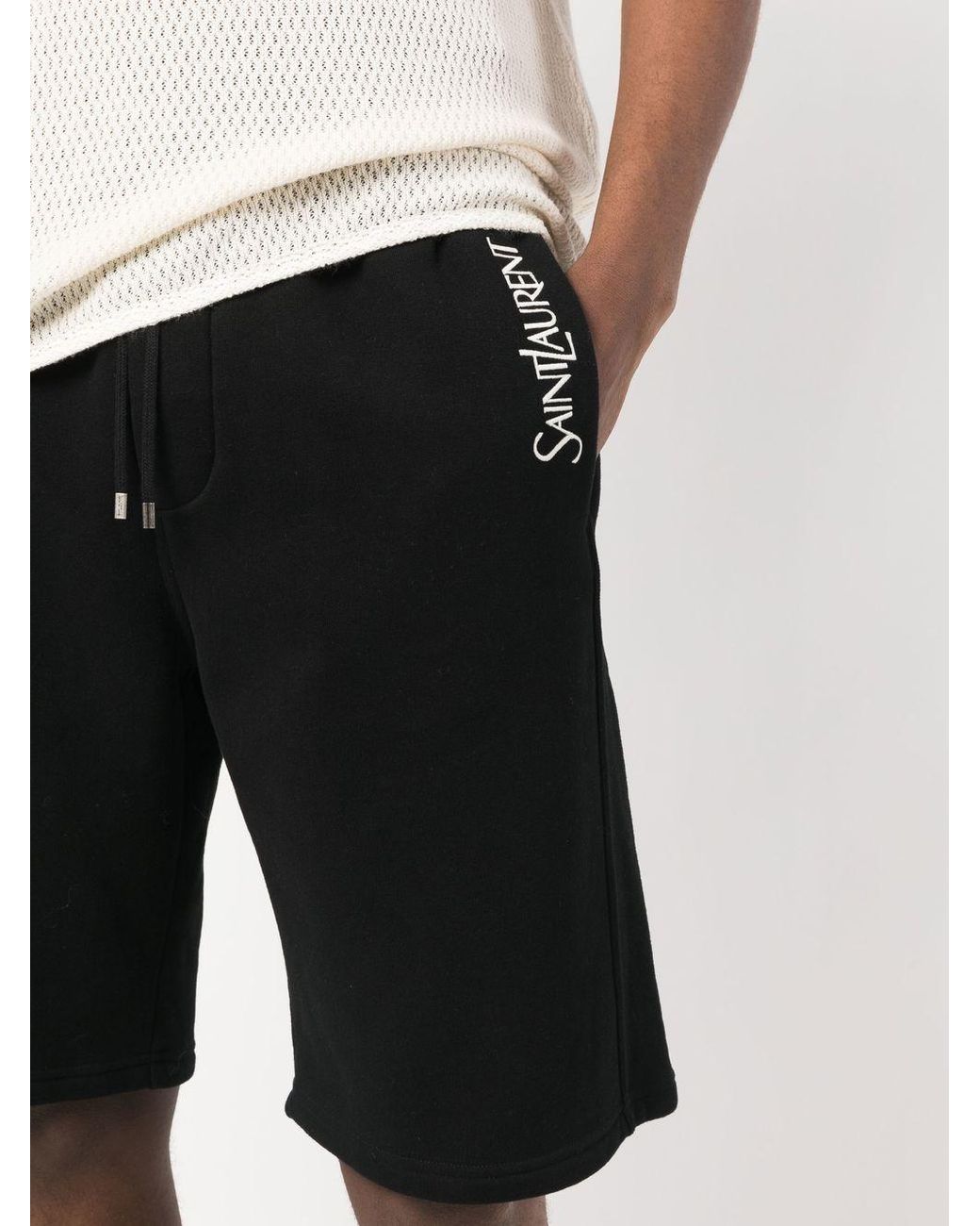 Saint Laurent Black Bermuda for men
