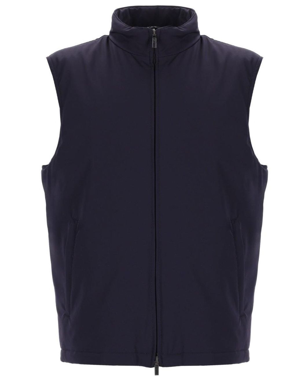 Fay Blue Turtleneck Vest for men