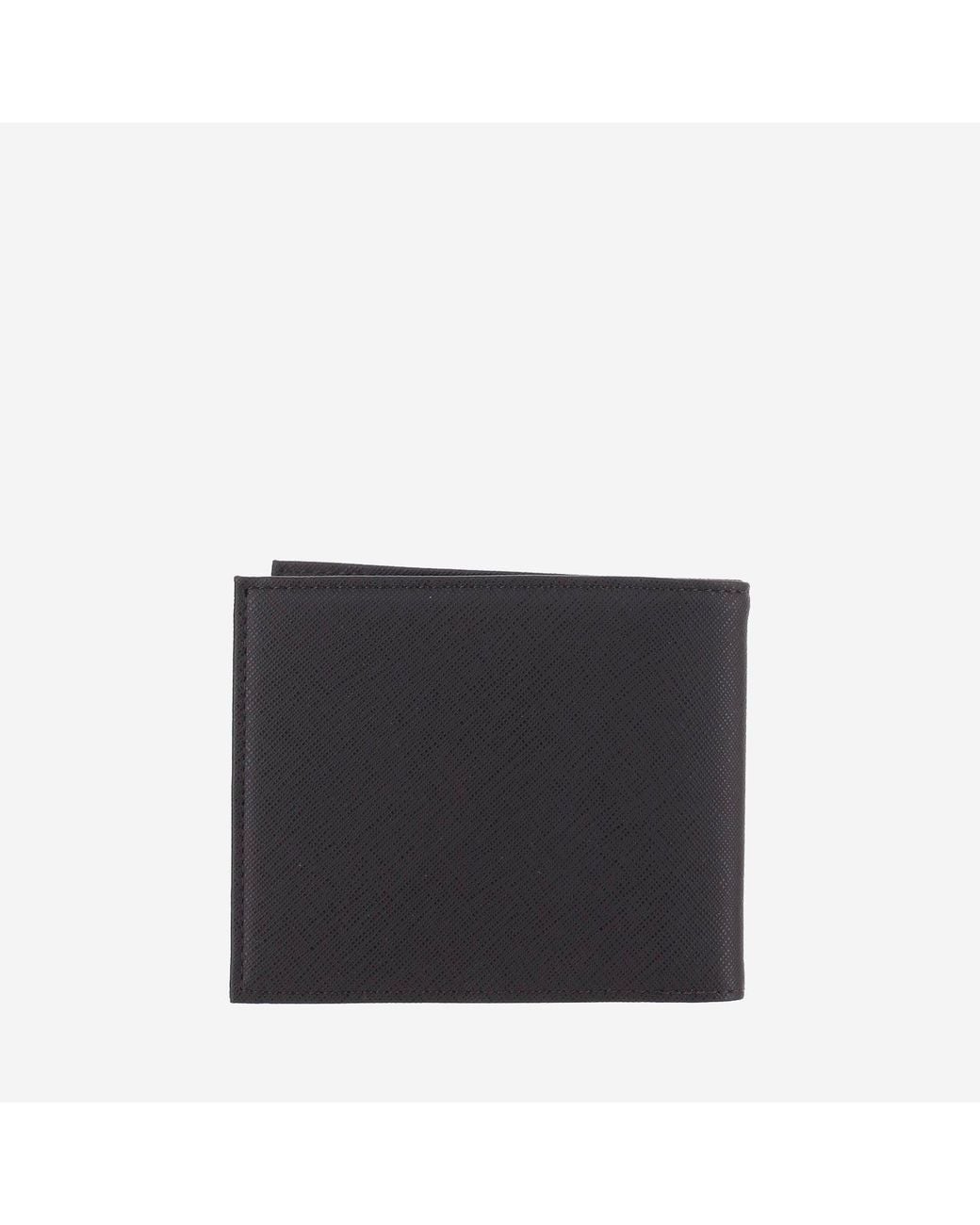 Emporio Armani Black Bifold Wallet With Logo