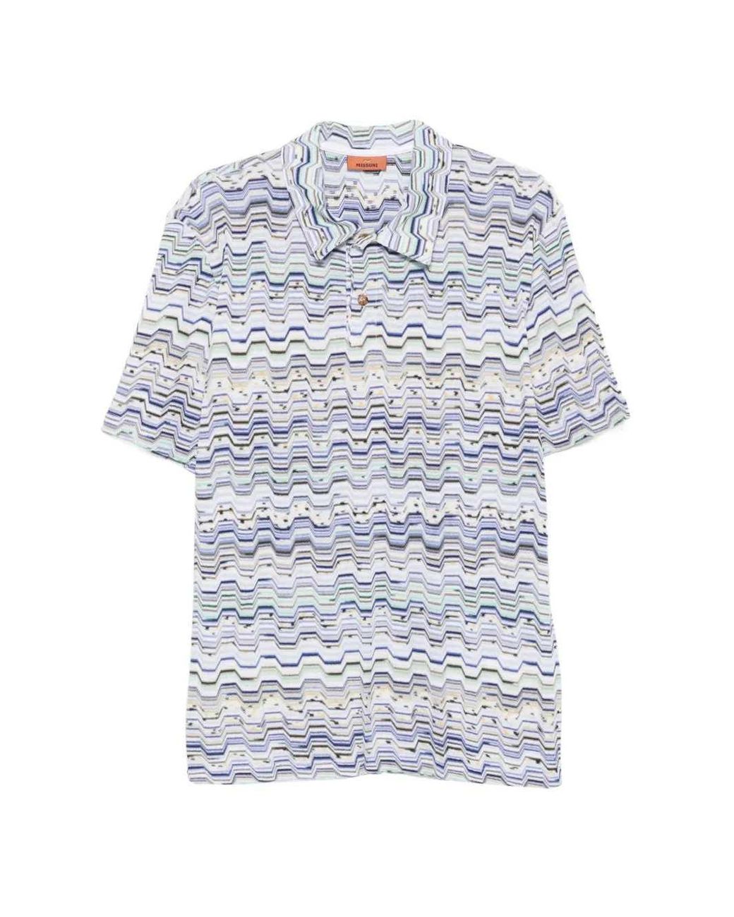Missoni Gray Zigzag Polo
