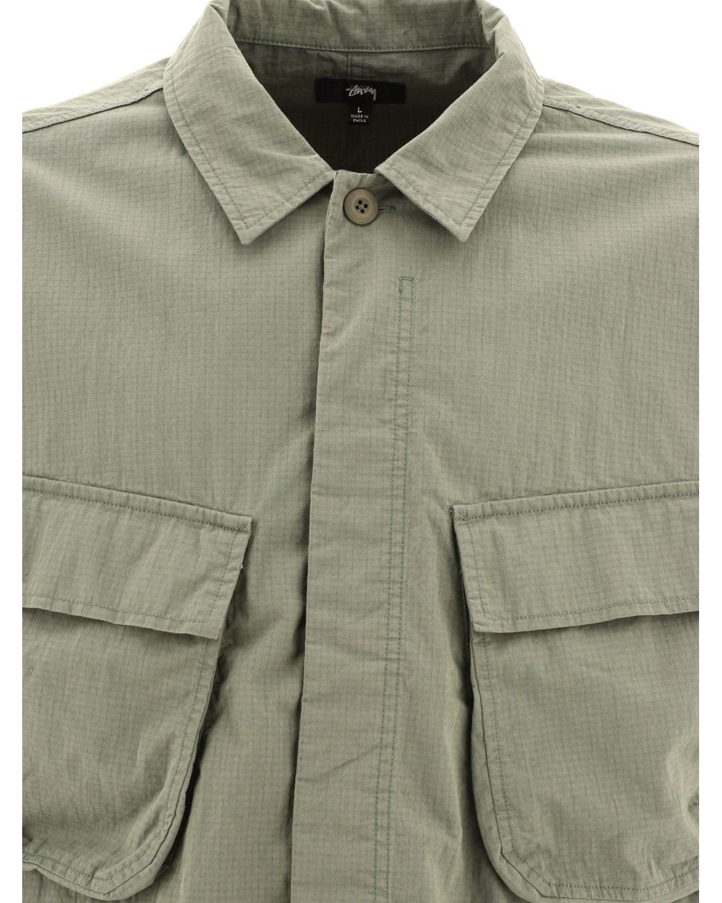 ジャケット・アウター stussy MILITARY OVERSHIRT Stüssy Military LS Overshirt | Olive | Canoe Club