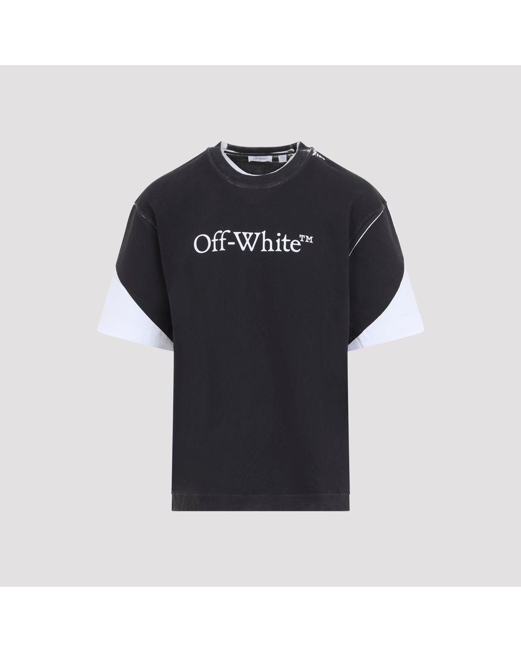 Off-White c/o Virgil Abloh Black Negative Big Bookish Skate T Shirt