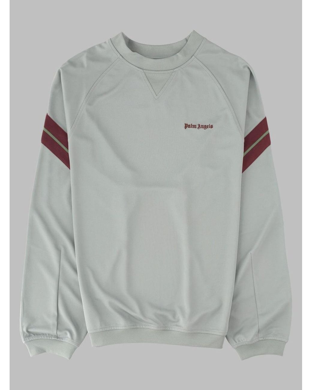 Palm Angels Gray Graphic Stripe Sweatshirt