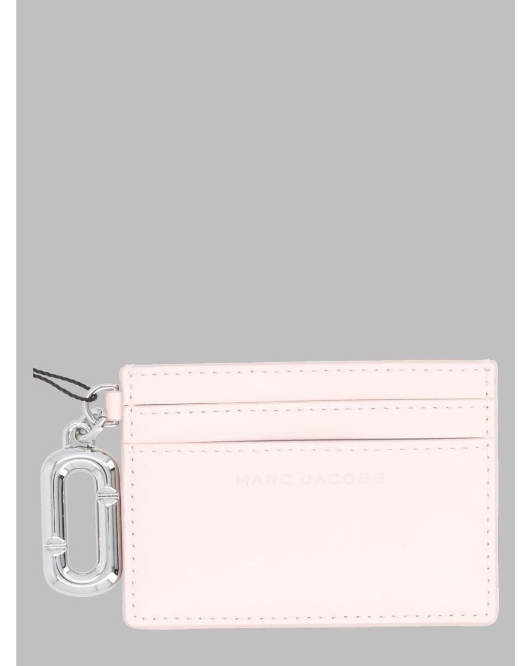 Marc Jacobs Pink Leather Card Holder With Keyring