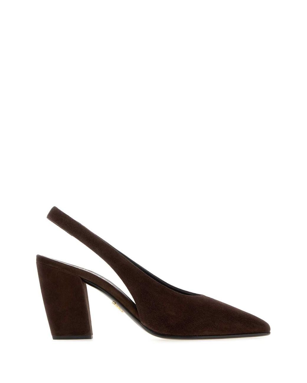 Prada Brown Style Vitello Leather Pumps