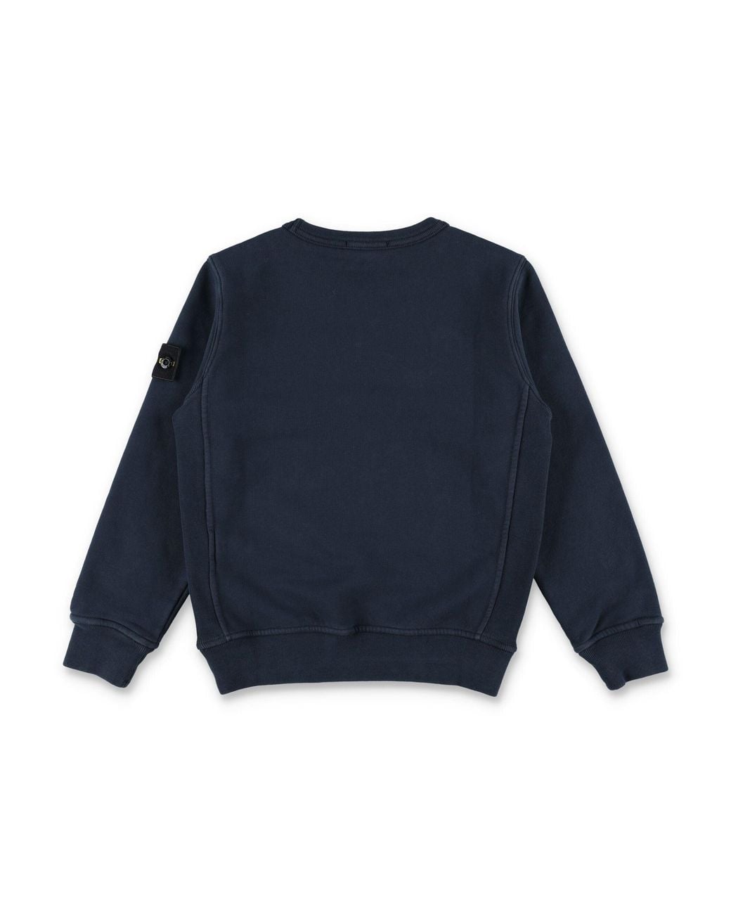 Stone Island Blue Junior Compass Badge Crew Neck Sweatshirt
