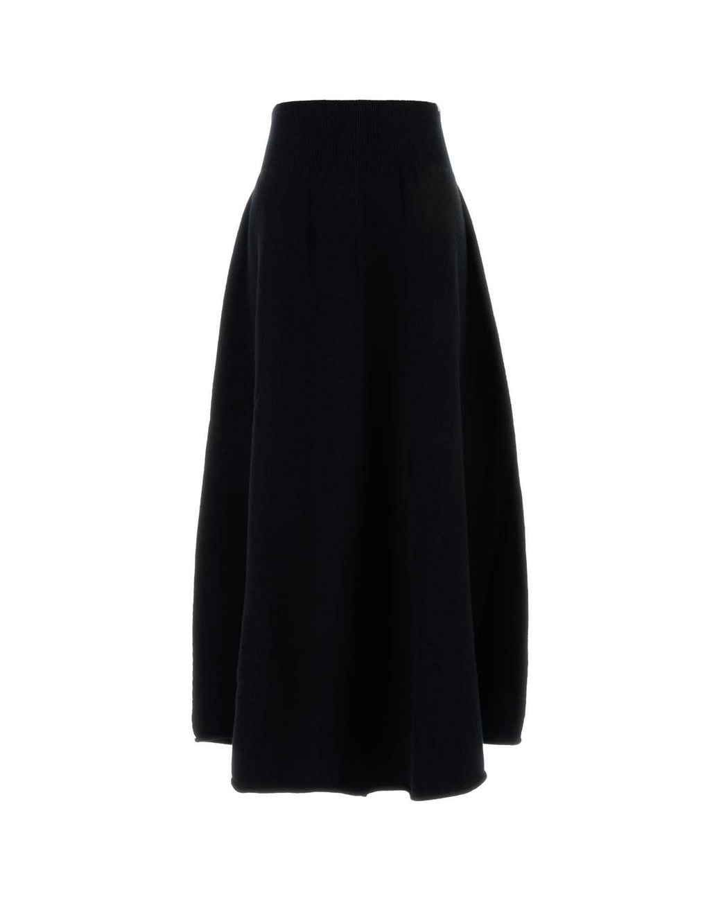 Extreme Cashmere Black Stretch Cashmere Blend Skirt