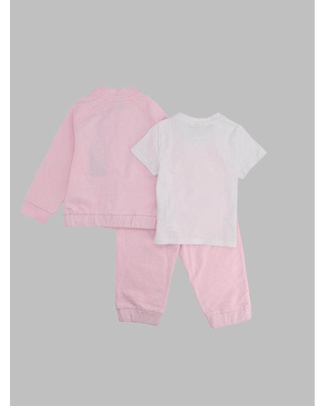Boss Pink Set Tuta Sportiva Da Bambina E T Shirt Con Monogrammi Doppia B