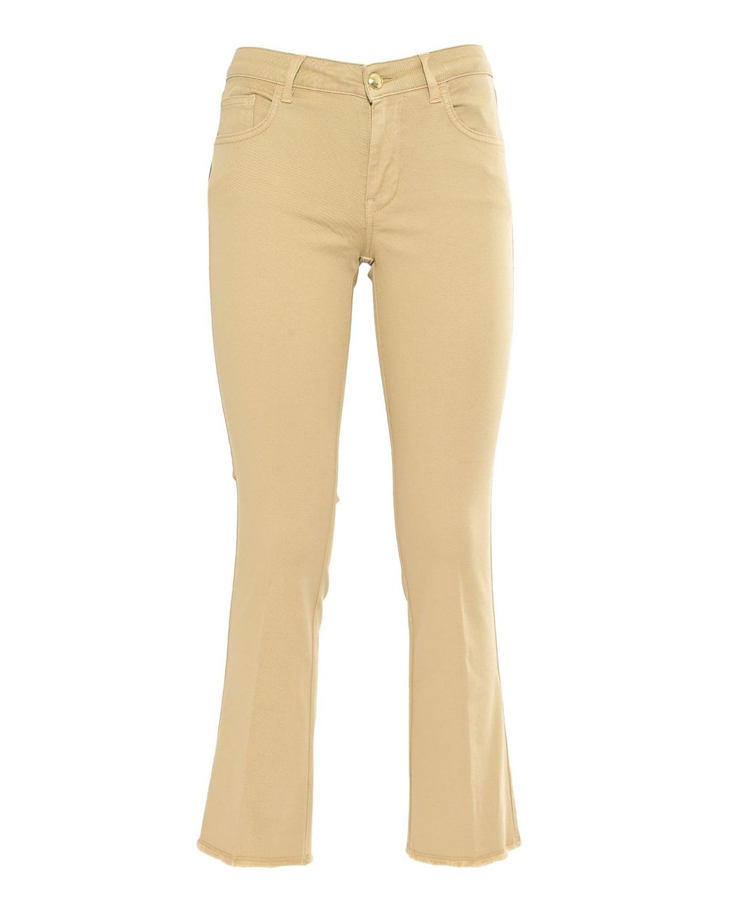 Fay Natural Cropped Pants