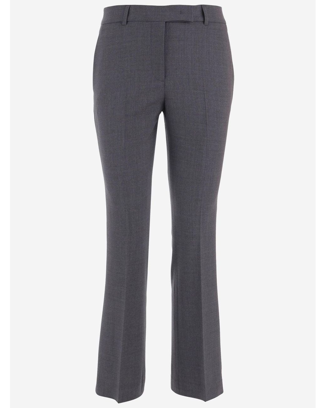 QL2 Donna Blue Stretch Wool Blend Pants