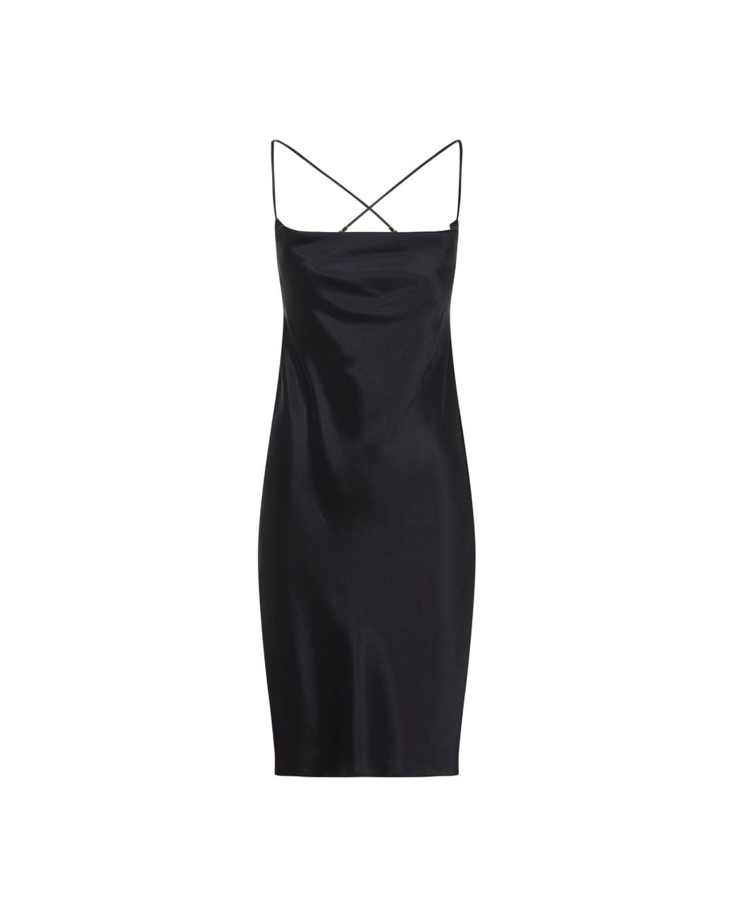 Saint Laurent Black Silk Mini Dress