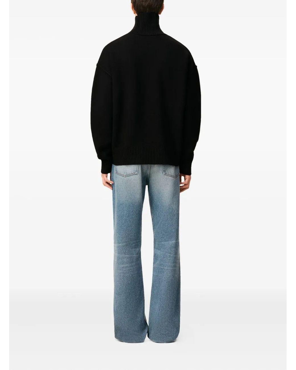 AMI Pull Col Cheminee De Coeur in het Black