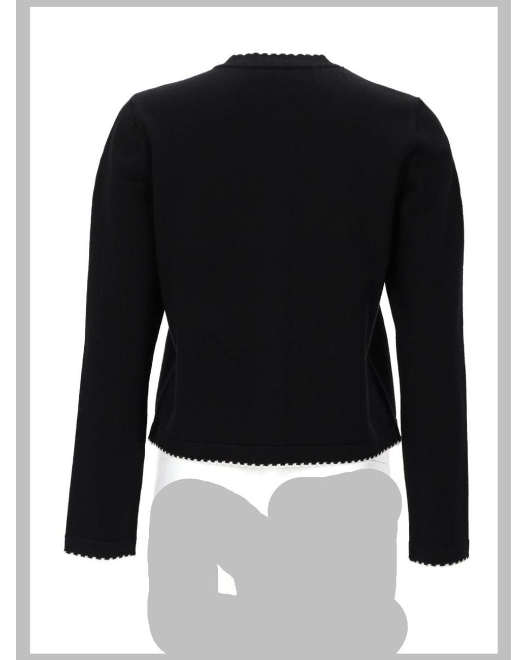 Tory Burch Black Wool Cardigan Kendra Polyamide Elastane Jumpers