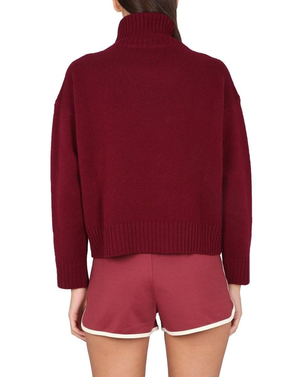 SPORTY&RICH Red Turtleneck Shirt