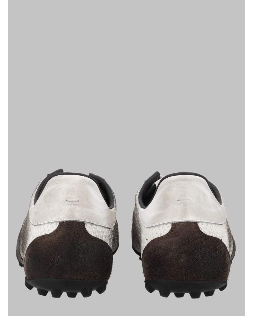 Maison Margiela White Lace-Up Low-Top Sneakers for men