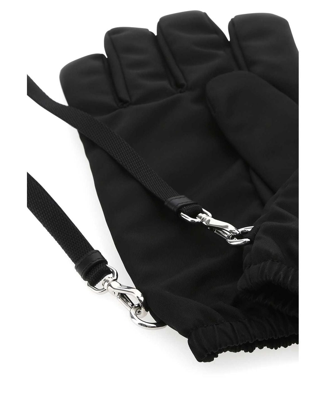 Prada Black Re-Nylon Gloves for men