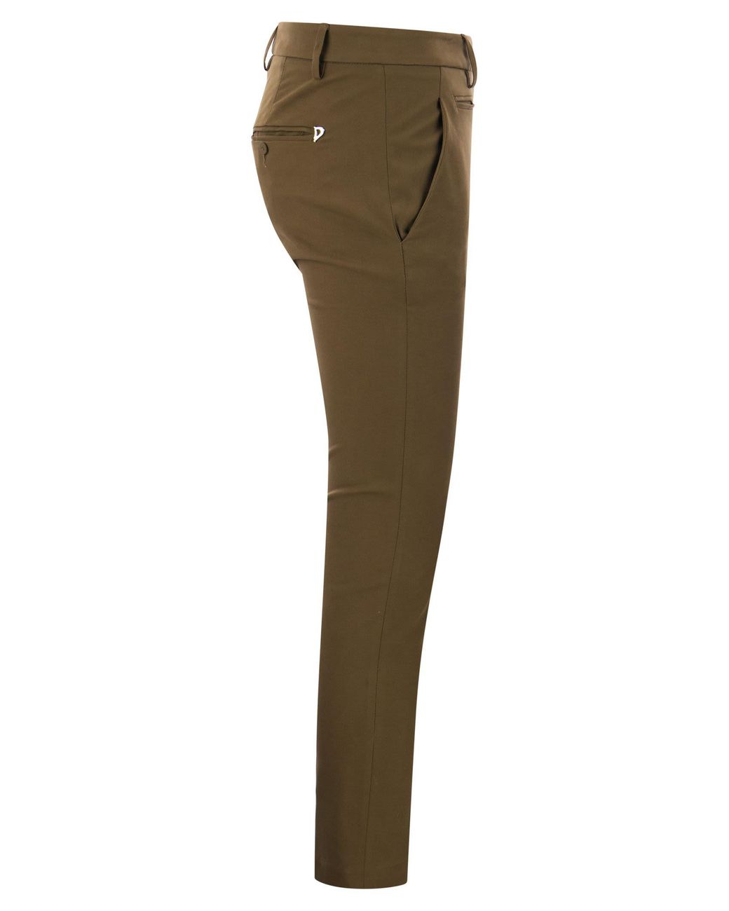 Dondup Green Perfect Slim Fit Stretch Trousers