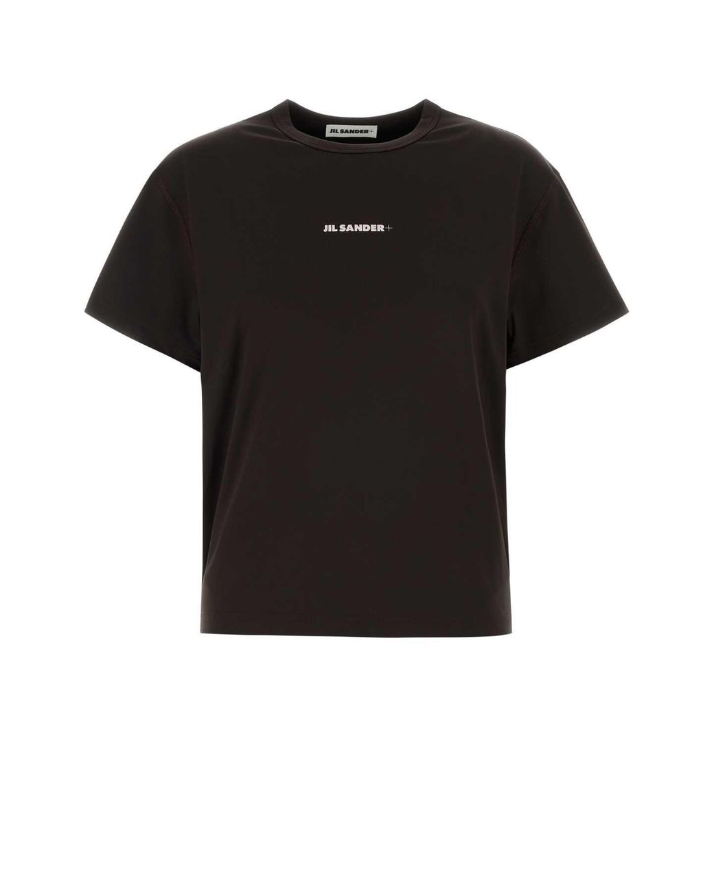 Jil Sander Black Dark Stretch Polyester T-Shirt