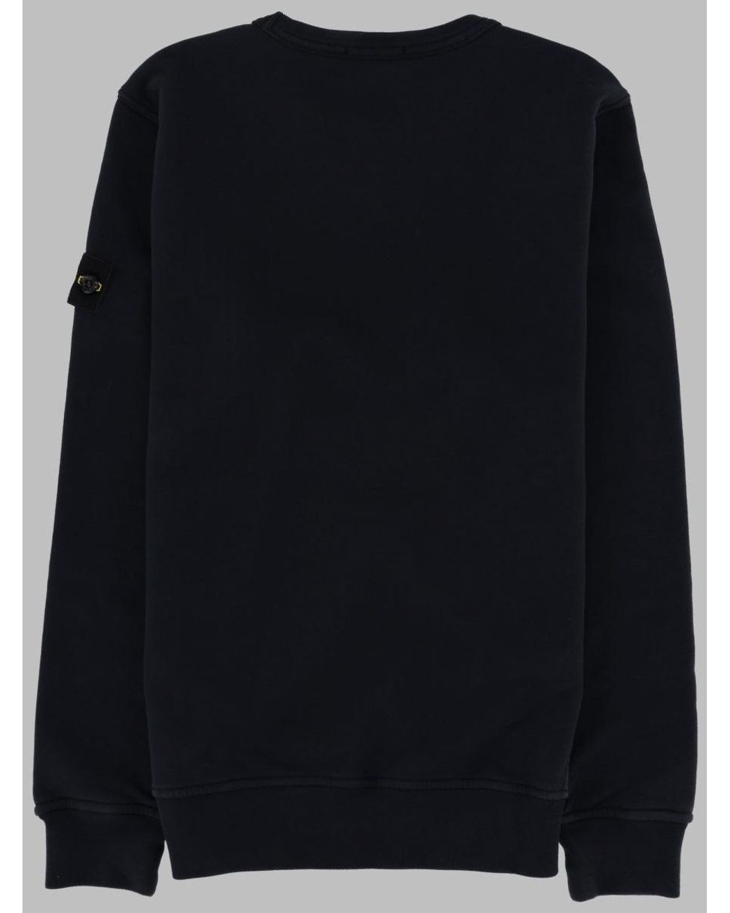 Stone Island Black Felpa Con Logo "Patch"