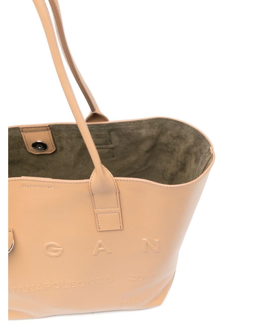 Hogan Natural Small Leather Tote Bag