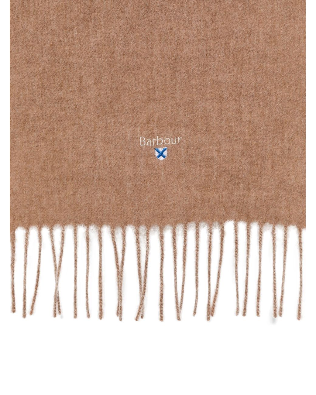 Barbour Brown Plain Lambswool Scarf