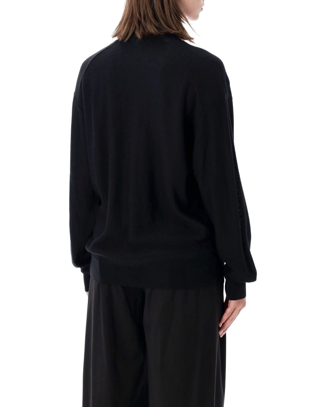 Lemaire Black Relaxed Twisted Cardigan