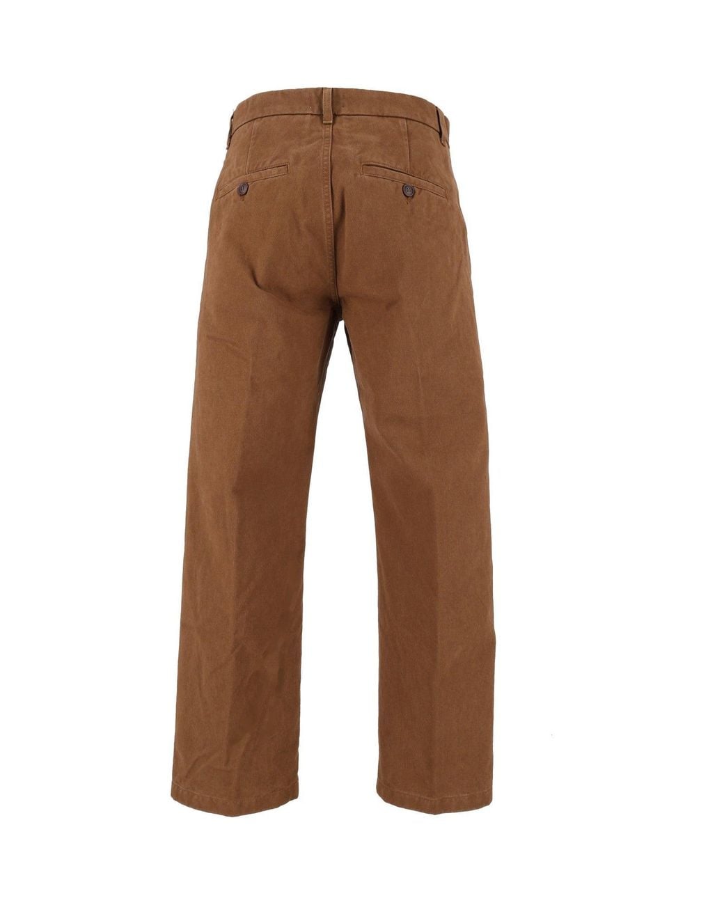 Tela Genova Brown Renzo Heritage Gabardine Chino Pants for men