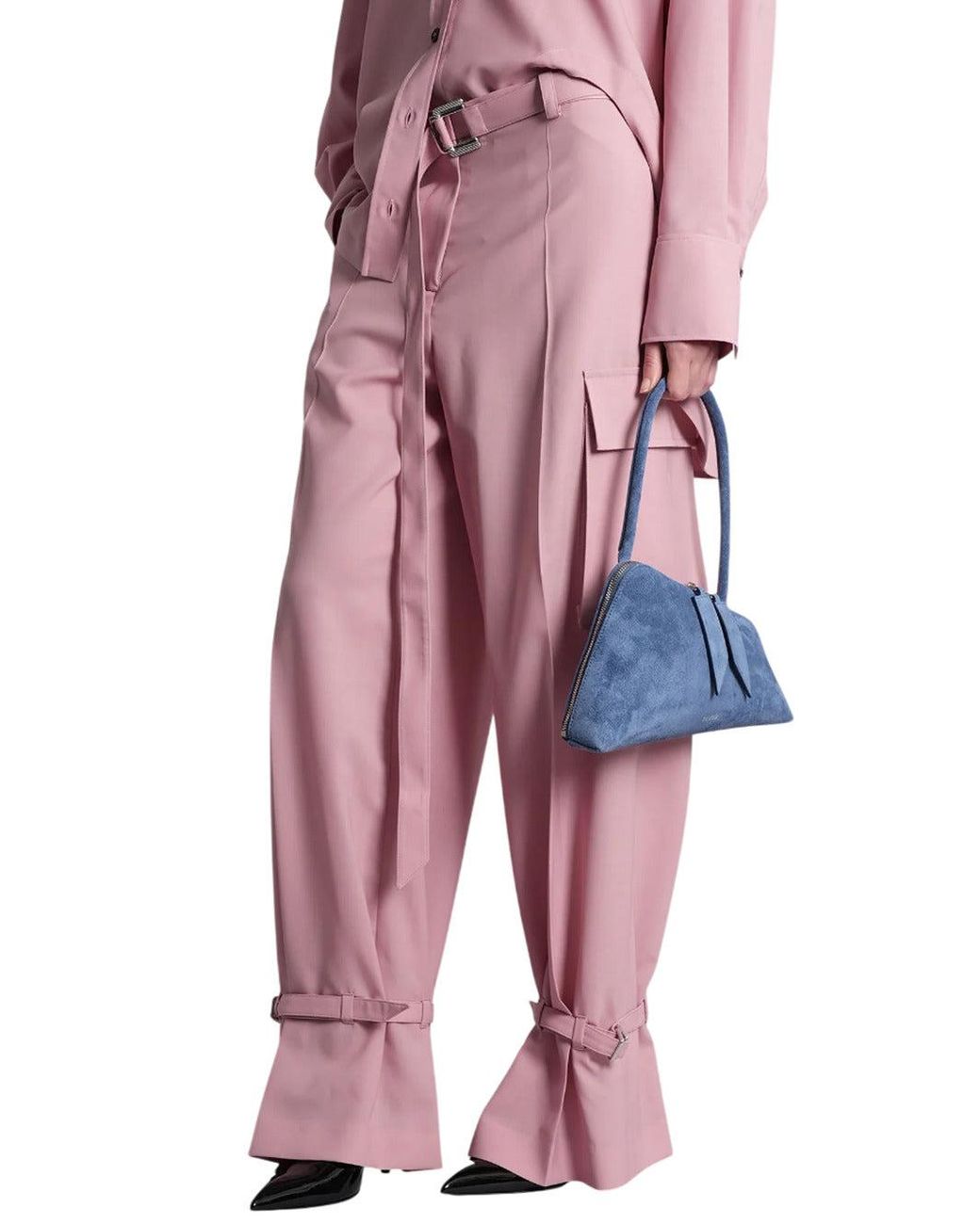 The Attico Pink Polyester Trousers