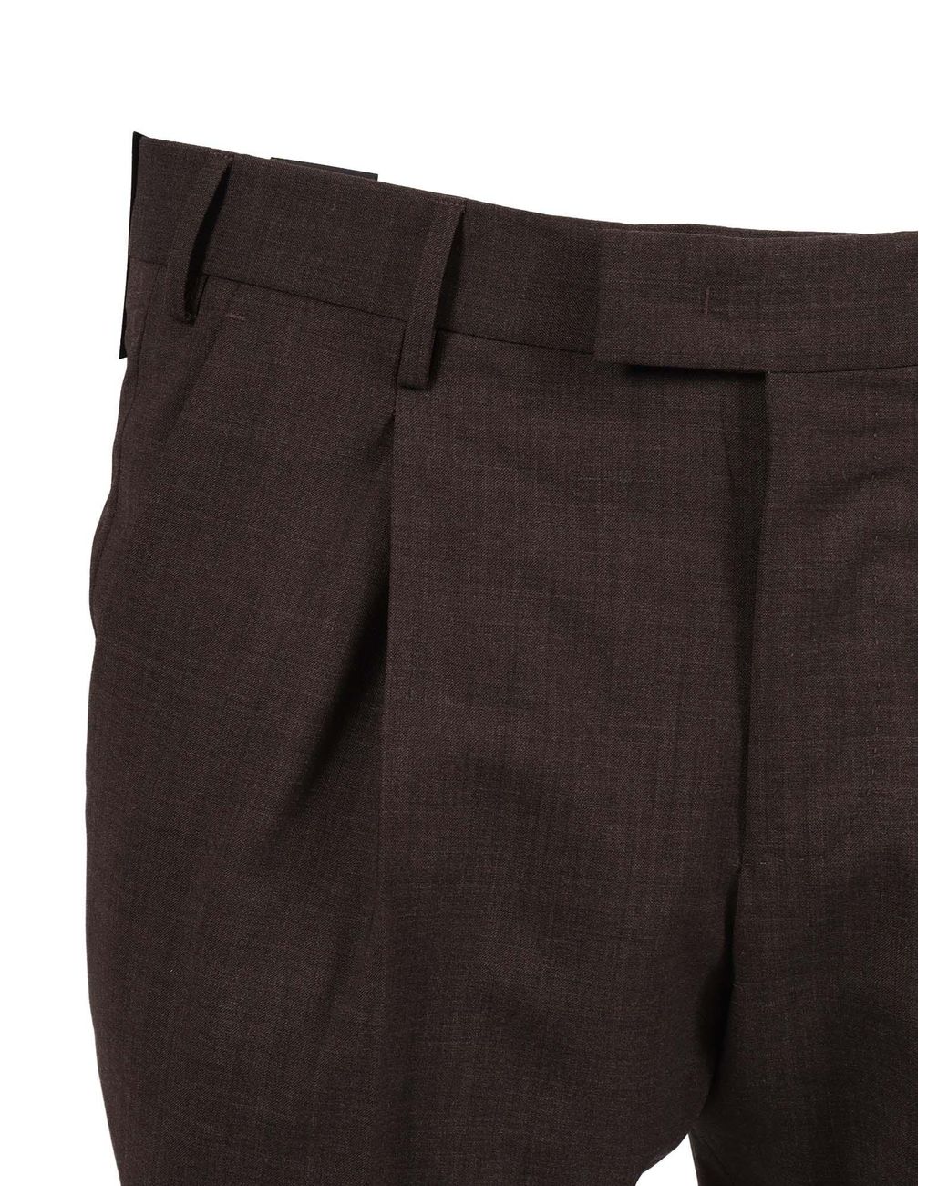 PT01 Gray Master, 1 Pleat, Diagonal Pockets, Flap Back Pockets, Turn Up
