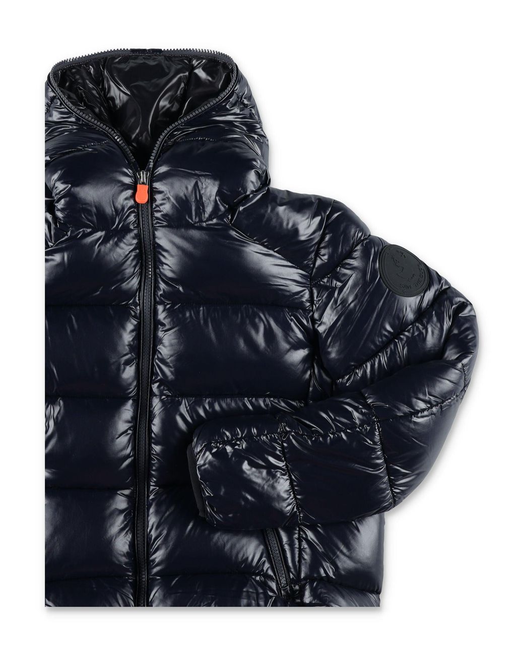 Save The Duck Blue Boy's Puffer Jacket With Hood