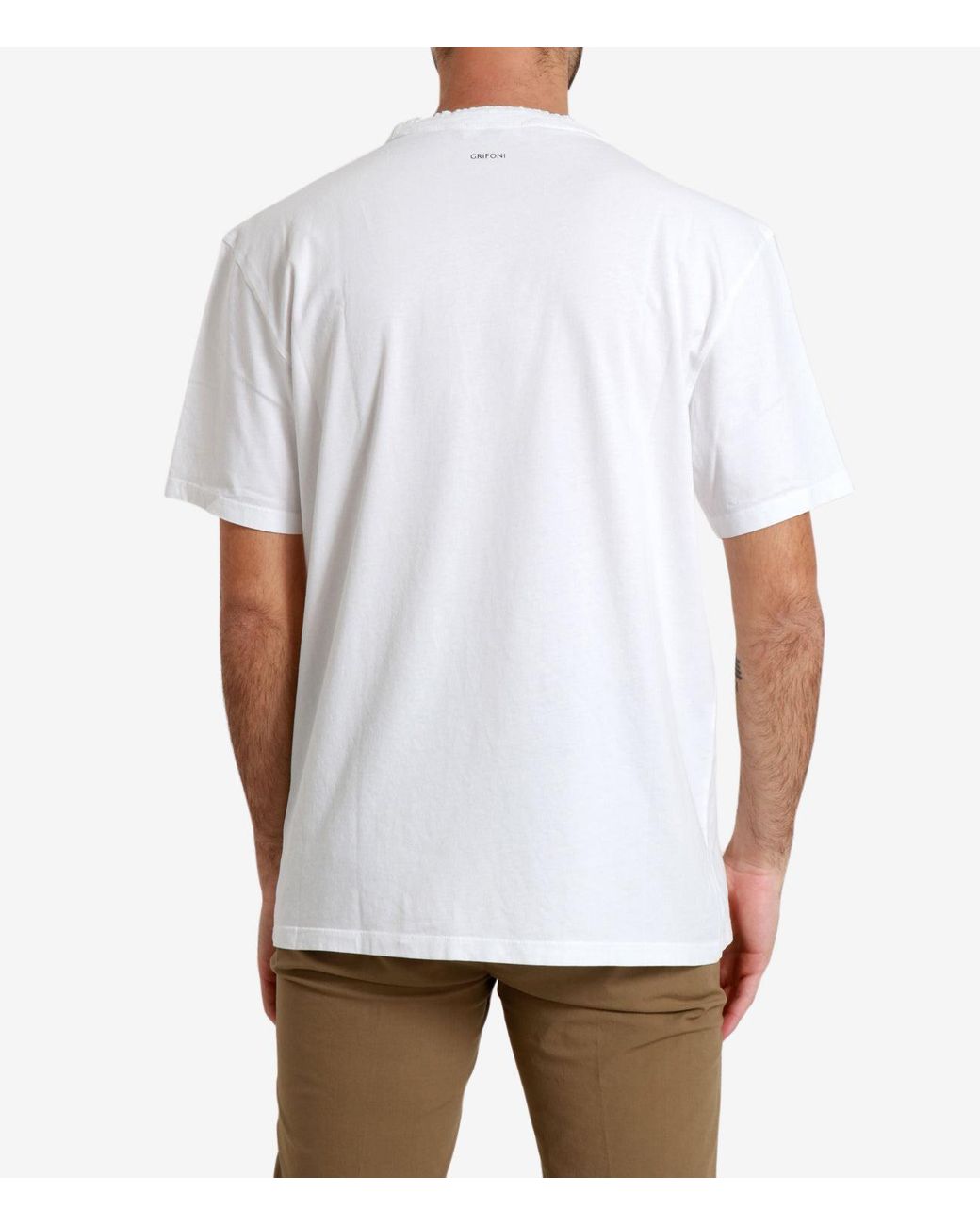 Grifoni White T Shirts And Polos