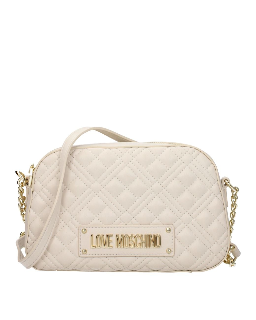 Love Moschino Natural Liebe Moschino -Umhängetaschen Frauen Polyurethan Beige/Elfenbein