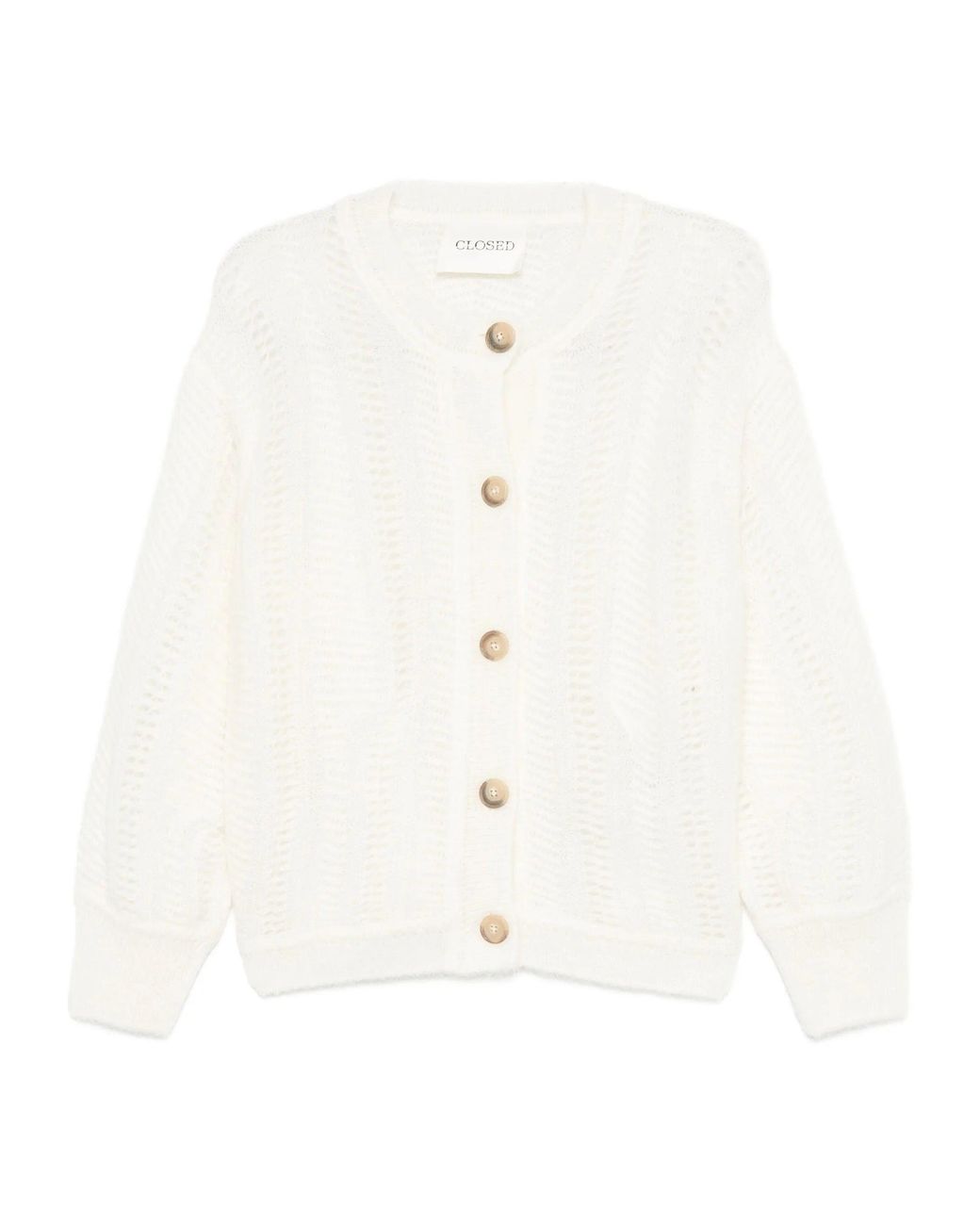 Closed Cropped Vest in het White